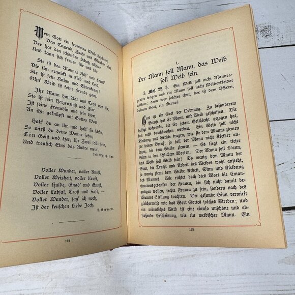 Ein Hochzeitsstrauß G. Chr. Dieffenbach 1891 Antique German Gift Book Gilt Angel - Picture 11 of 11